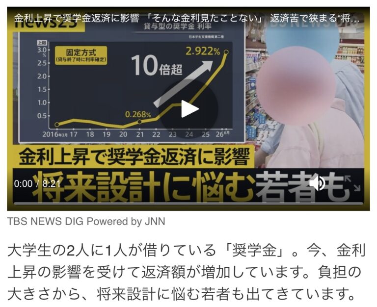 奨学金金利2.9%に若者が絶望 返済負担で就職選択も制限