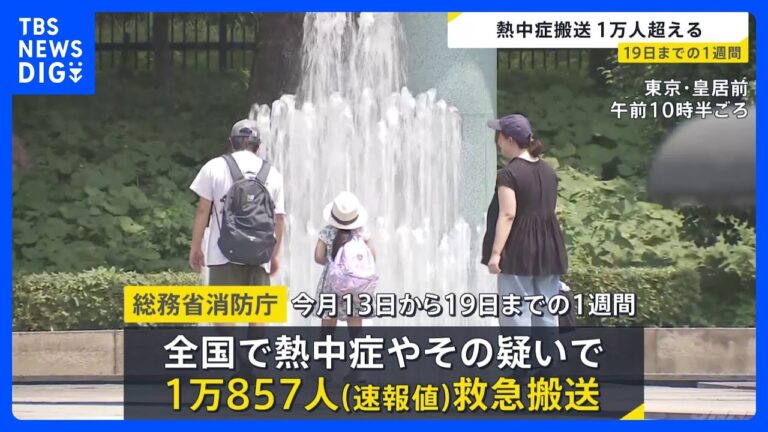 総務省消防庁、1週間の熱中症搬送1万人超を発表 労働制限や外出自粛を求める声が拡大