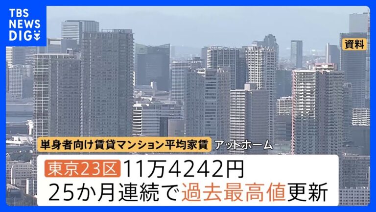 東京23区の単身向け賃貸マンション、6月の平均家賃が25か月連続で最高値更新 — 住民や現場から不安の声