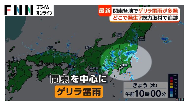 関東各地でゲリラ雷雨発生、総力取材に「意味あるか？」と視聴者が疑問