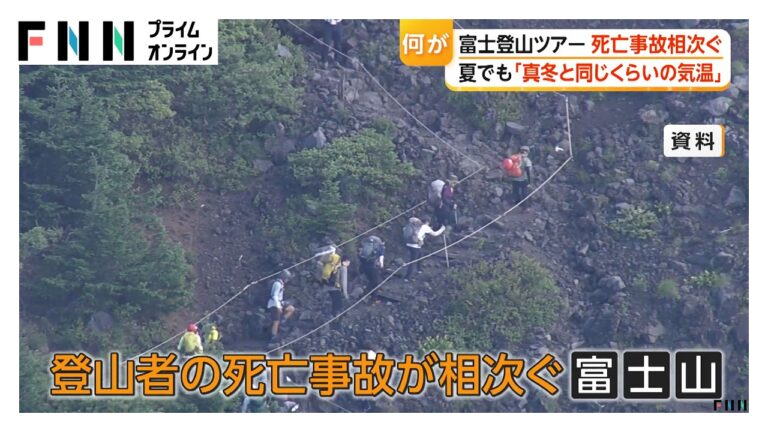 富士山で64歳男性が登山中に死亡、ツアーの安全対策を問う声相次ぐ